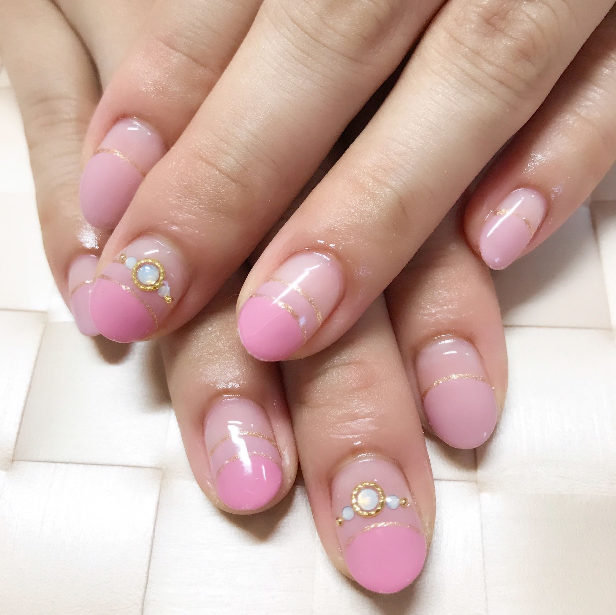 出来る女性の大人ネイル\u0026夏のオレンジラメグラデーションネイル\u0026定額デザインネイル4980円コース♡